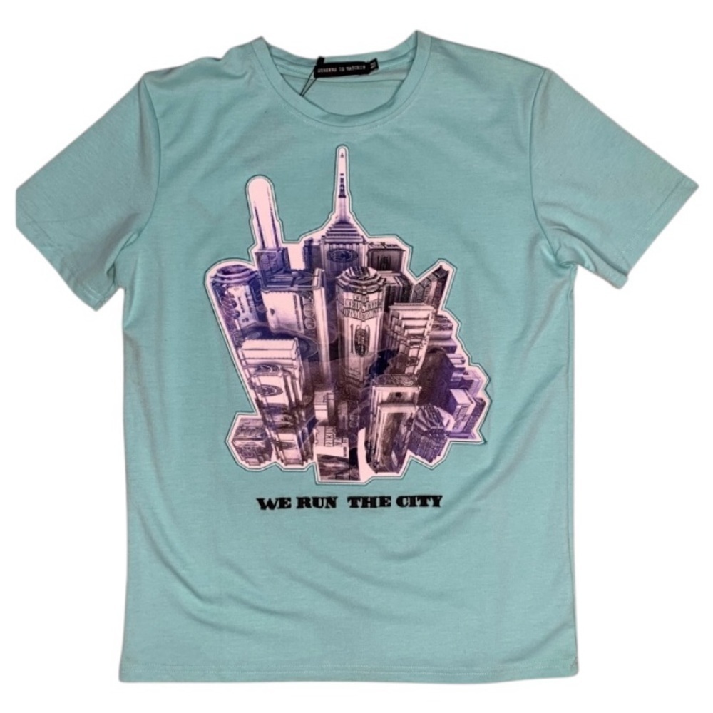 Graphic Teal T-Shirt - We Run The City